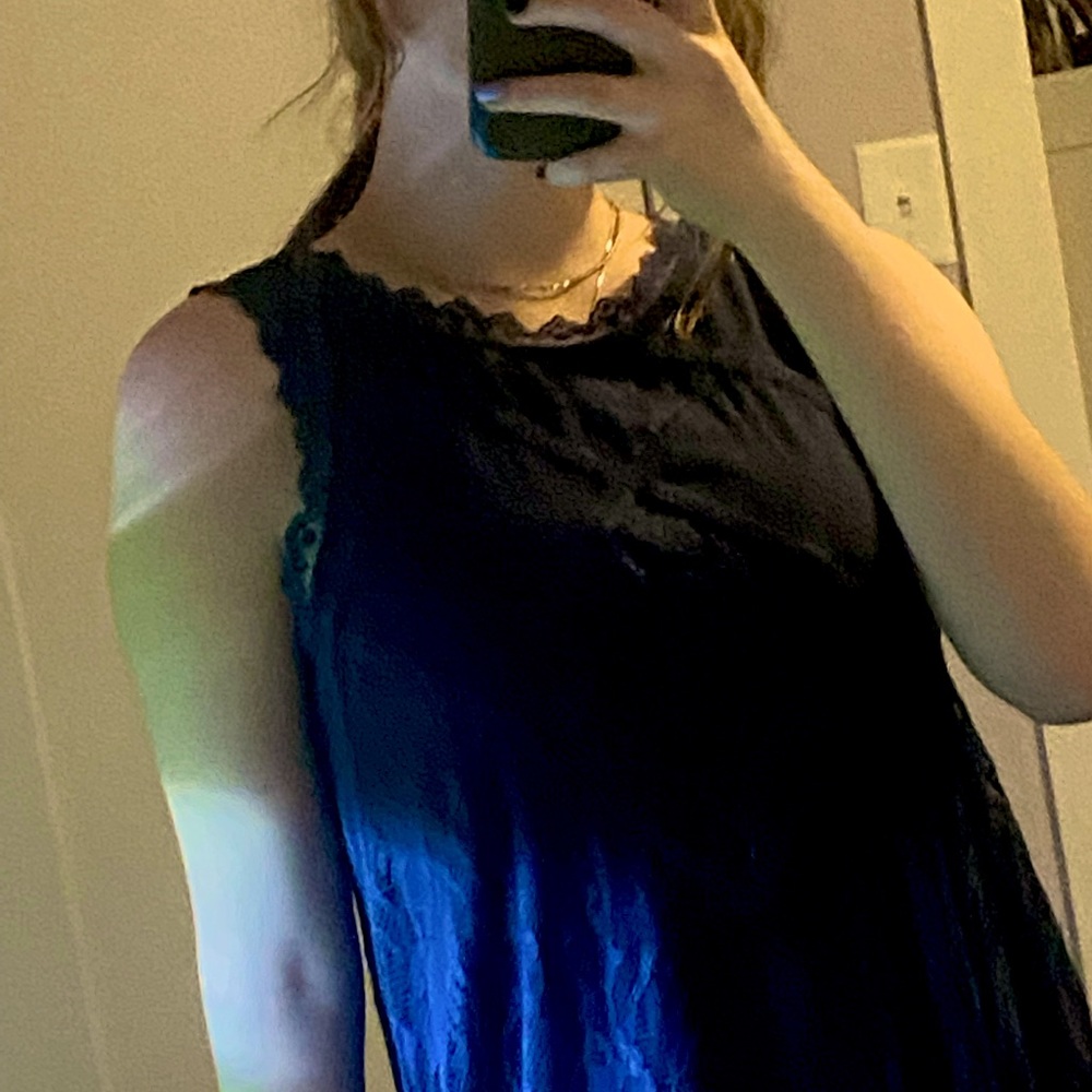 Navy blue lace dress